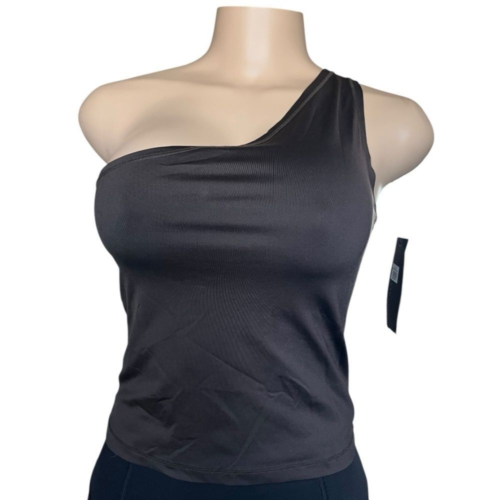 NWT- Dark Brown One-Shoulder Top